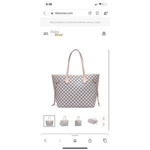 checkered tote bag